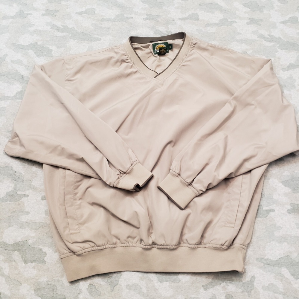 Cabela's Sweatshirt Mens Large Brown Pullover V-Neck‎ Long Sleeve
